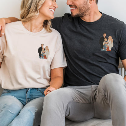 NAZENTI Personalized Dad Embroidered Sweatshirt, Custom Dad Est Shirt with Kid Name, Photo Shirt for Men, Fathers Day Shirts