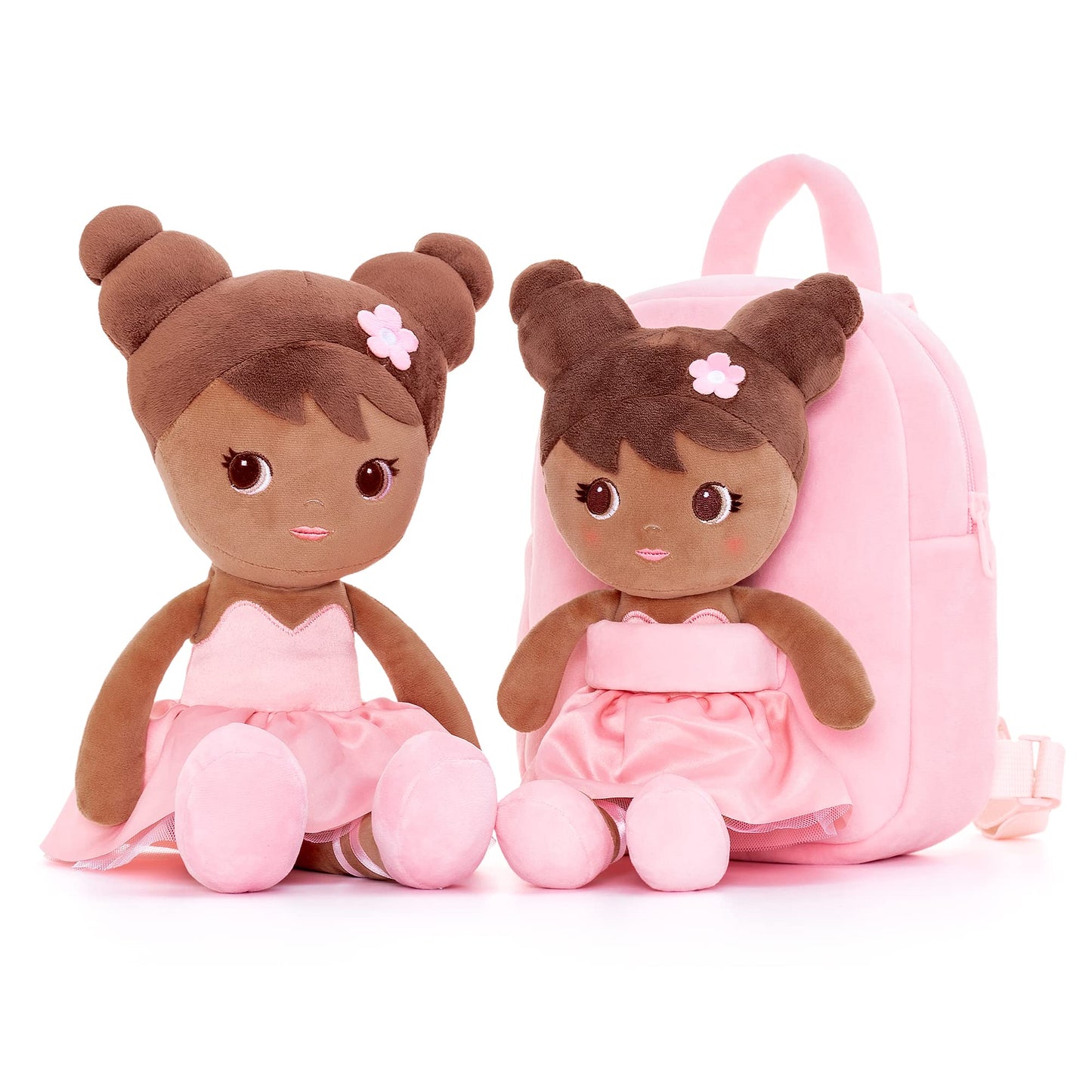 Lazada Girls Backpack with Doll Toddler Toys Baby Girls Gifts Rag Dolls 9.5“