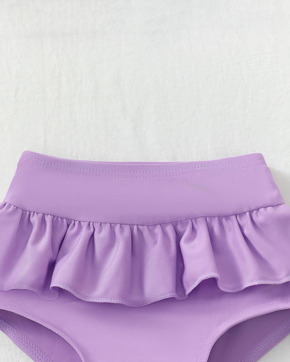 Mioglrie Baby Infant Swimsuit Girl Toddler Bathing Suit Girl Summer Beach Bikini Tankini Swimwear Hat 3-24 Months 2t-5t