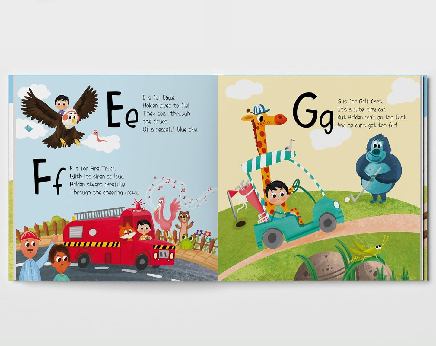 The ABC Train - ABC Book - Alphabet Learning for Toddlers 1-3 - Personalized Children's Book