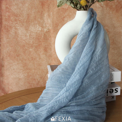 FEXIA Beige Cheesecloth Table Runner 35x120 Inches Ivory Gauze Rustic Boho Spring Easter Table Runner for Engagement Party Decorations Bridal Shower Wedding Party First Communion Centerpiece