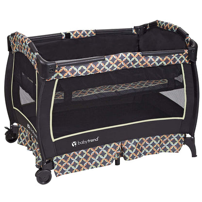 Baby Trend Lil’ Snooze™ Deluxe III Nursery Center® Playard for Twins, Cozy Grey