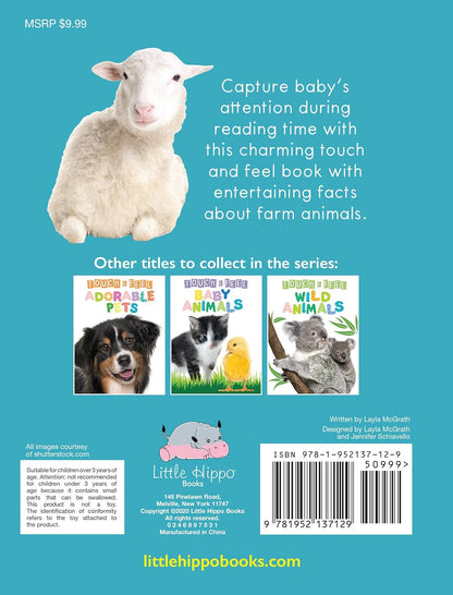 Touch and Feel Farm Animals - Novelty Book - Children's Board Book - Interactive Fun Child's Book