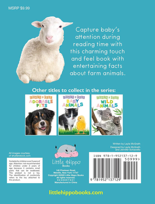Touch and Feel Farm Animals - Novelty Book - Children's Board Book - Interactive Fun Child's Book
