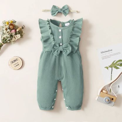 Mioglrie Newborn Baby Girl Clothes One Piece Jumpsuits Clothes Short Sleeve Rompers Summer Clothes for Baby