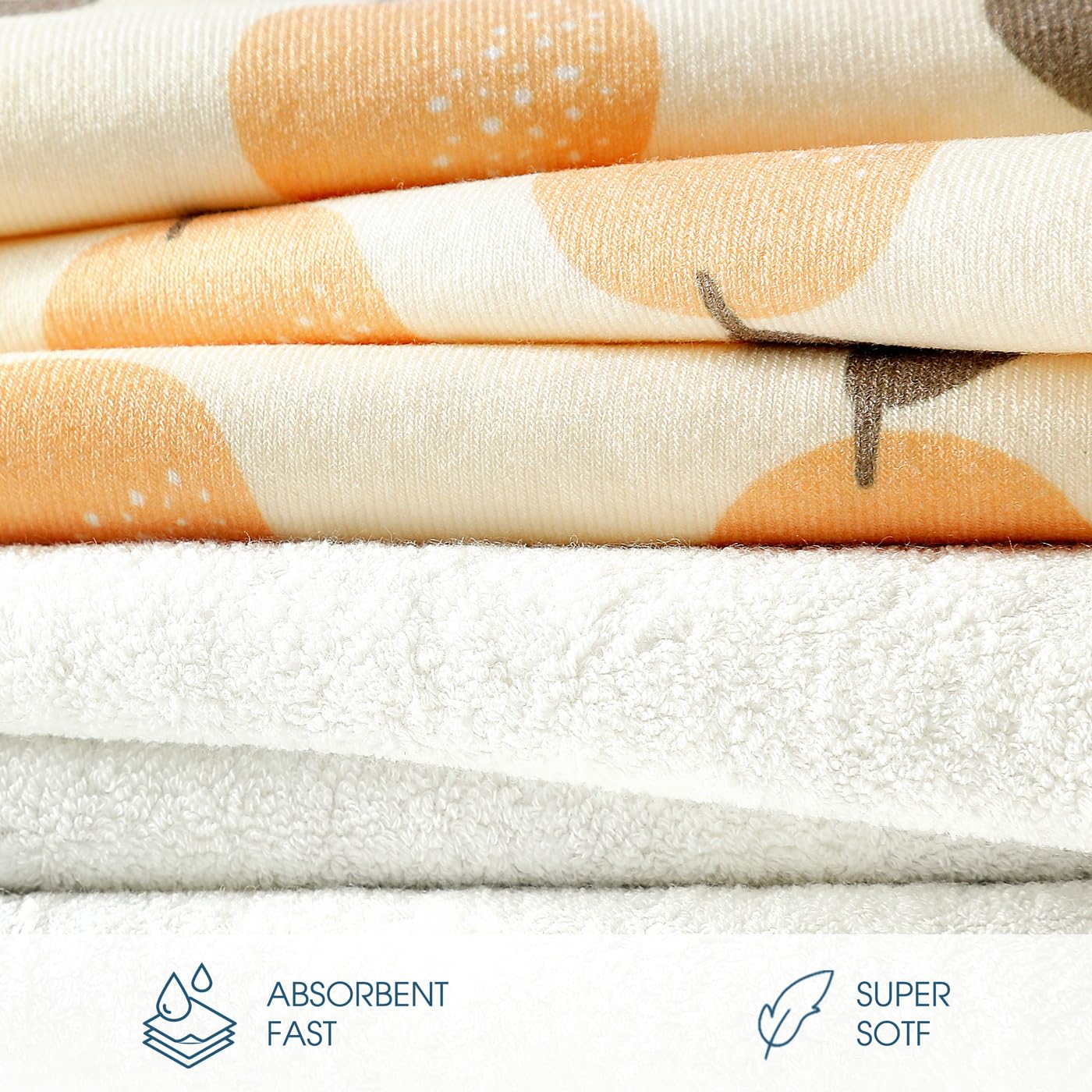 GRSSDER Baby Hooded Towel 2 Pack for Newborn, Super Soft Bath Towels with Original Design, Ultra Absorbent Knit Terry, Large Toddler Towels with Hood for Girls, Shower Gifts for Infant, 34"x 34"