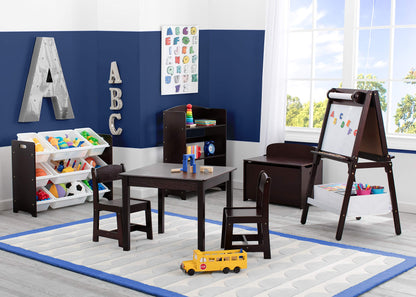 Delta Children MySize Kids Wood Table and Chair Set (2 Chairs Included) - Ideal for Arts & Crafts, Snack Time, & More - Greenguard Gold Certified, Bianca White, 3 Piece Set
