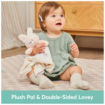 GUND Baby Sustainably Soft Puppy Lovey, Stuffed Animal Plush Blanket Made from 100% Recycled Materials, for Babies and Newborns, Blue/Cream, 10”