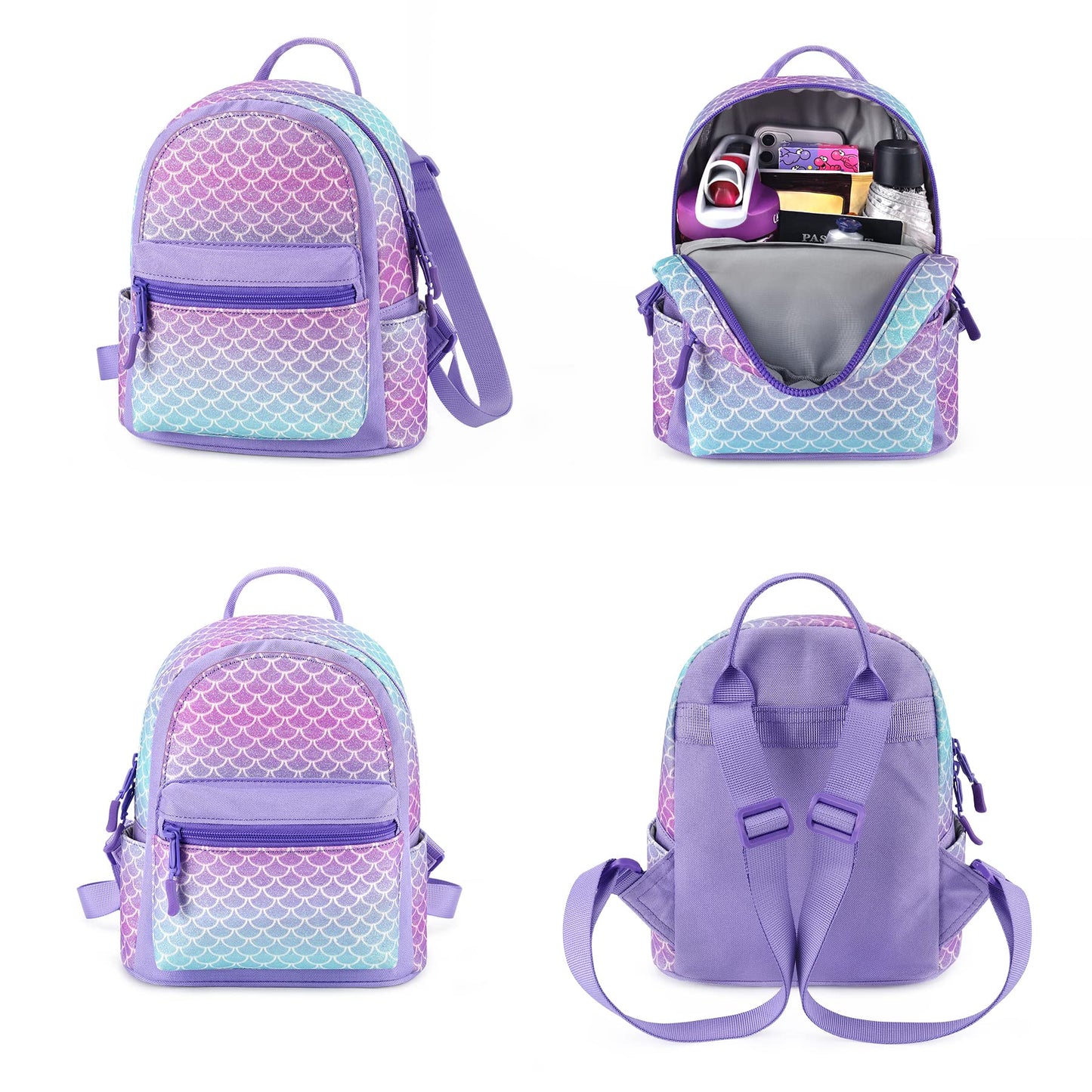 mibasies Mini Backpack for Girls Kids Rainbow Purse Dance Bag for Girls Gifts age 2 3 4 5 6 7 8 yrs
