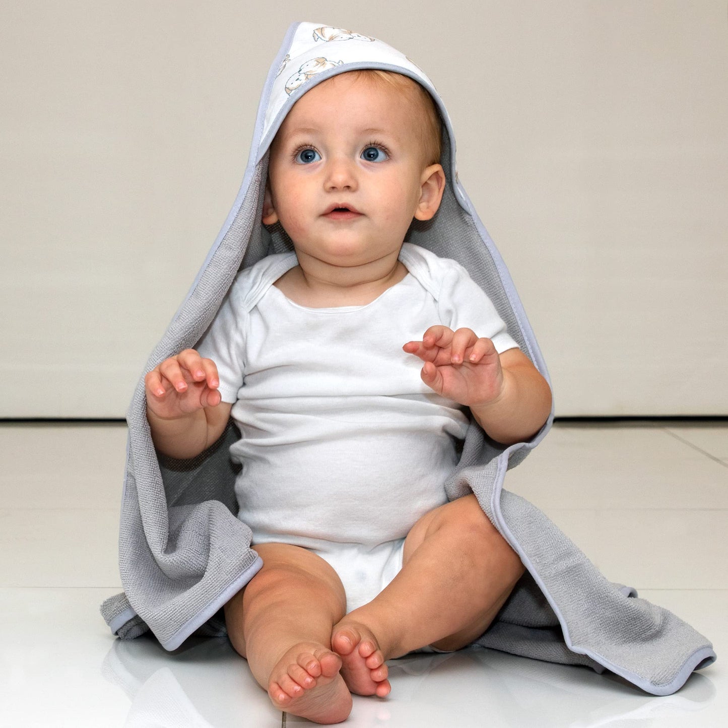 Hooded Baby Bath Towel and Washcloth 6 Piece Set for Newborns, Infants & Toddlers, Boys & Girls Baby Hooded Towels Set