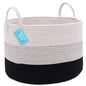 OrganiHaus Large Blanket Basket for Living Room 20x13, Rainbow Rope Basket for Classroom Organization, Toy Storage Basket, Woven Kids Laundry Basket, Baby Toy Box, Cute Storage Basket, Nursery Hamper
