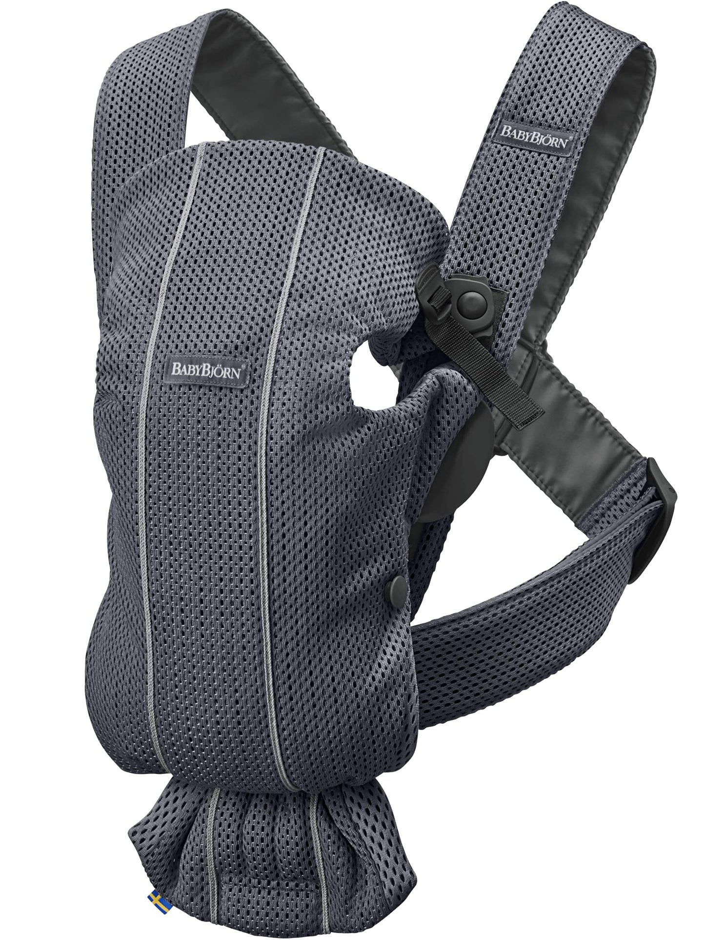 BabyBjörn Baby Carrier Mini, 3D Jersey, Light Beige | Newborn Carrier (7-25 lbs), Ergonomic, Easy-to-Use