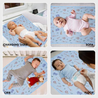 Vegan Leather Baby Changing Mat - Wipeable Portable Changing Pad, Foldable Travel Changing Mat for Baby, Newborns Toddlers Shower Gifts (Flower,20"*28")