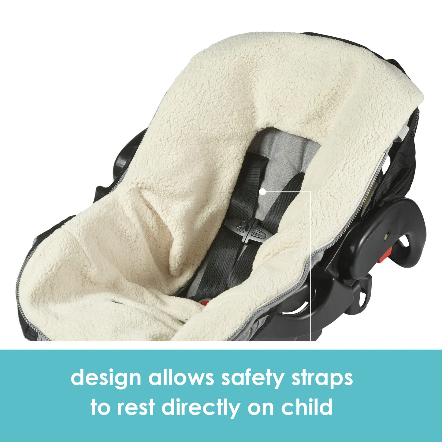JJ Cole Bundleme - Original, Baby Bunting Bag, Winter Protection for Baby Car Seats and Strollers, Graphite