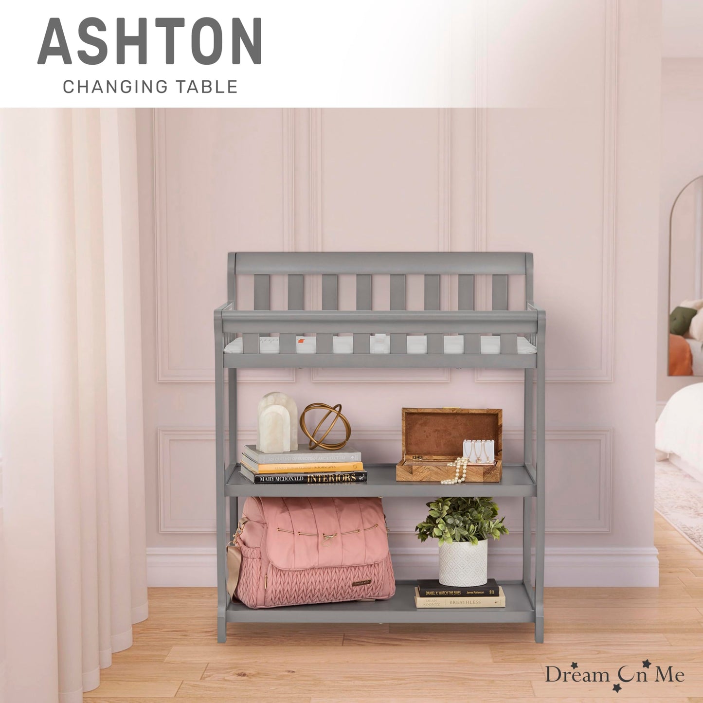 Dream On Me Ashton Changing Table, Natural, 34x20x40 Inch (Pack of 1)