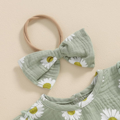 FIOMVA Summer Chicken Baby Clothes Newborn Baby Girl Farm Outfit Toddler Short Sleeve Bubble Romper Infant Bodysuit