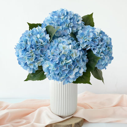 4 Pcs Pink Hydrangeas Artificial Flowers, 20 inches Large Lifelike Fake Silk Flowers, Faux Hydrangeas Flowers for Wedding Home Party Decor Baby Shower Table Centerpiece