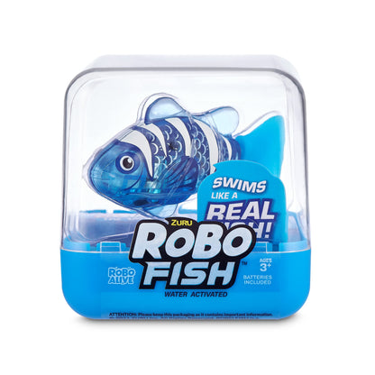 Robo Alive Robo Fish Robotic Swimming Fish (Teal + Orange) by ZURU Water Activated, Changes Color, Comes with Batteries, Amazon Exclusive (2 Pack) Series 3