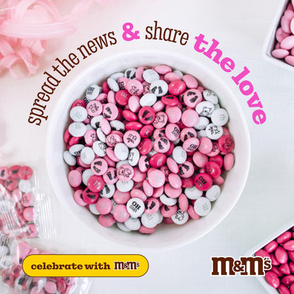 M&M'S World It's A Boy Milk Chocolate Candy 2lb Bag with White and Blue M&M'S for Baby Boy Showers Gender Reveal Parties and Baby Celebration Favors