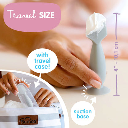 Bumco Diaper Clutch Bag with Refillable Wipes Dispenser - Water Resistant, Lightweight Diaper Pouch with on the go Wipes Dispenser, Portable Baby Wipe Dispenser, (Pink Stripes)