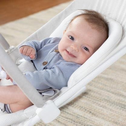Baby Delight Alpine Deluxe Portable Bouncer, Infant, 0-6 Months, 100% GOTS Certified Cotton Fabrics, Organic Oat