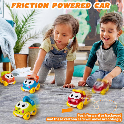 Marstone Toddler Toys for 1 2 Year Old Boys and Girls Gifts, Educational Elephant Slide with 4 Animal Cars Toys for Baby 12-18 Months, First Birthday Present Learning Push Truck Track Ages 1-2