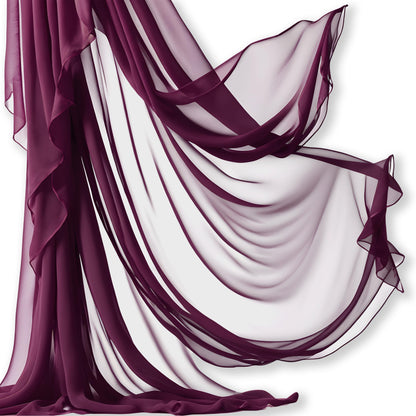 Barcelonetta | Chiffon Fabric | Decoration, Drapery Fabric | Wedding, Gender Reveal, Baby Shower, Birthday | for Arbor, Arch, Canopy, Table and Chair Decoration (Dusty Rose, 10 Yards)