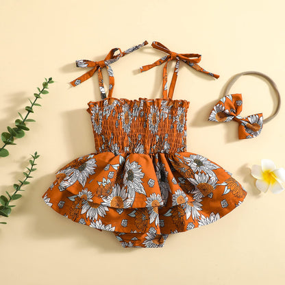 Baby Girls Summer Denim Romper Clothes Dress Newborn Onesie Sunsuit 3 6 9 12 18 Months One-Piece Jumpsuits Outfits