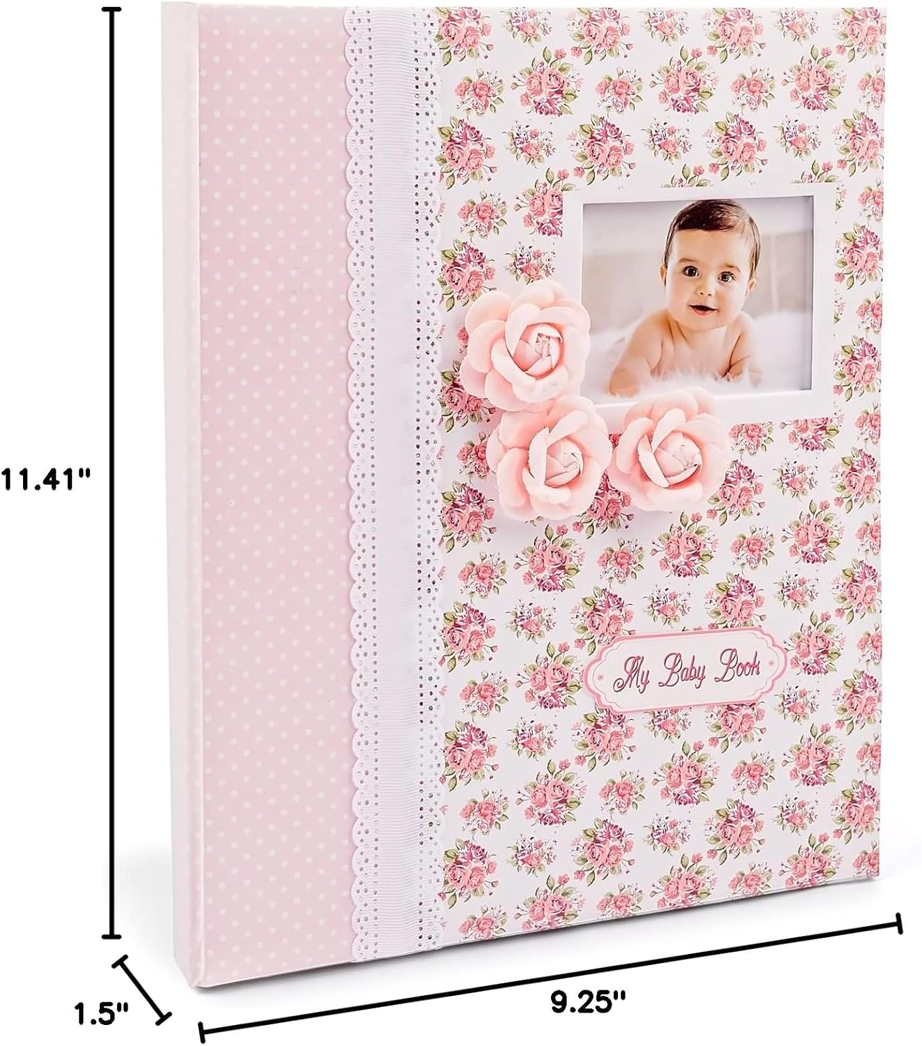 Baby Book Keepsake - Baby Memory Book and Album for Girl, Journal from Pregnancy to First 5 Years, Scrapbook to Record Memories, Milestones and Photos, Baby Book - Pink