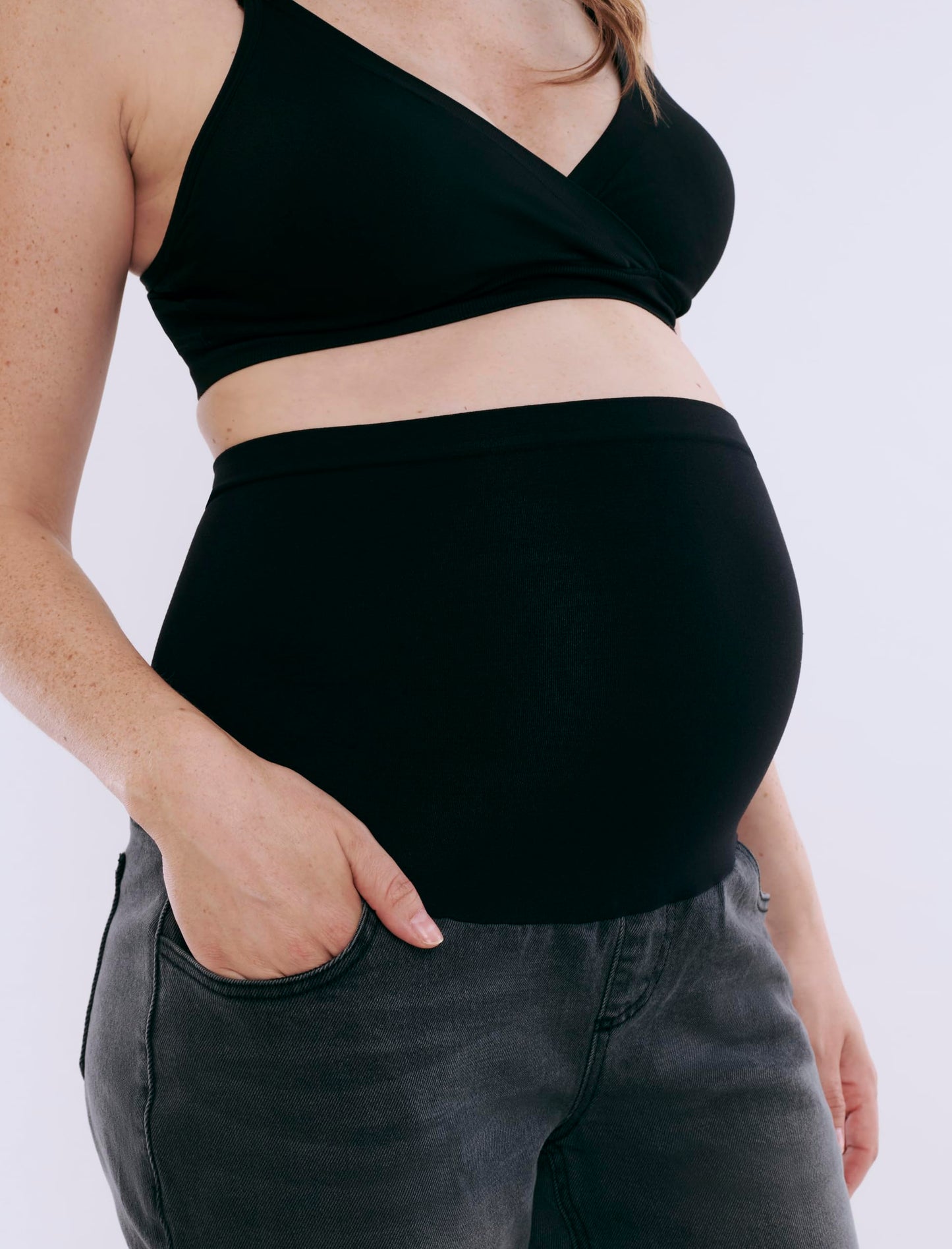 Motherhood Maternity Women's Secret Fit Over The Belly Slim Straight Leg Pregnancy Jeans