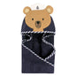 Hudson Baby Unisex Baby Cotton Animal Face Hooded Towel, Pretty Elephant, One Size