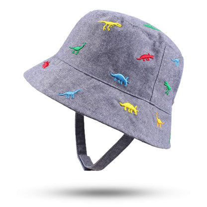 JANGANNSA Dinosaur Baby Boys Sun Hat Cotton Toddler Girls Bucket Hats Summer Sun Protect Cap for Kids