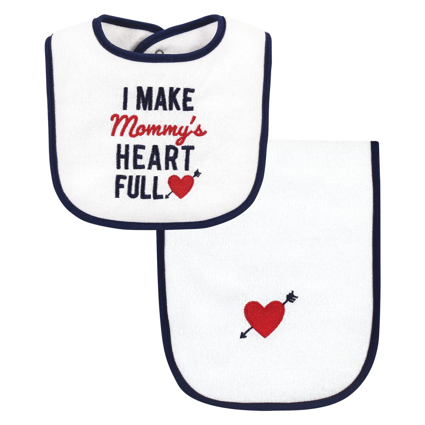 Hudson Baby Unisex Baby Cotton Terry Bib and Burp Cloth Set, Dinner Date, One Size