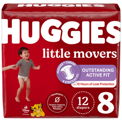 Huggies Size 6 Diapers, Little Movers Baby Diapers, Size 6 (35+ lbs), 108 Count, Packaging May Vary
