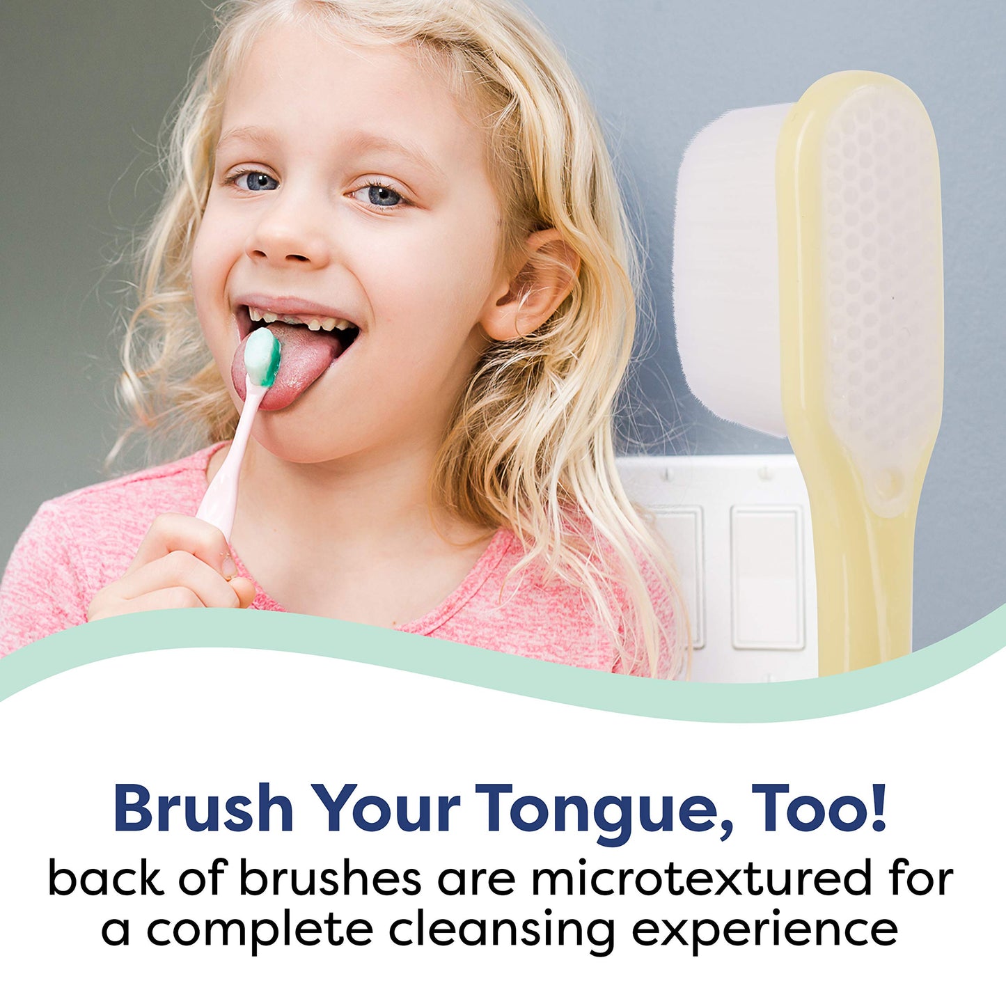 Kids' Soft Toddler Toothbrush, Gentle Bristles for Home, School, Camp, Sleepovers - Folding Handles for Tiny Hands (3 Pack)