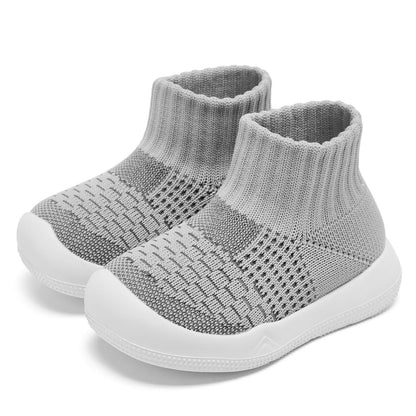 Eashi Baby Boy Girl Non-Skid Indoor Infant Walking Shoes Breathable Warm Elastic Sock Shoes with Memory Sole Protect Toes Outdoor Sneakers