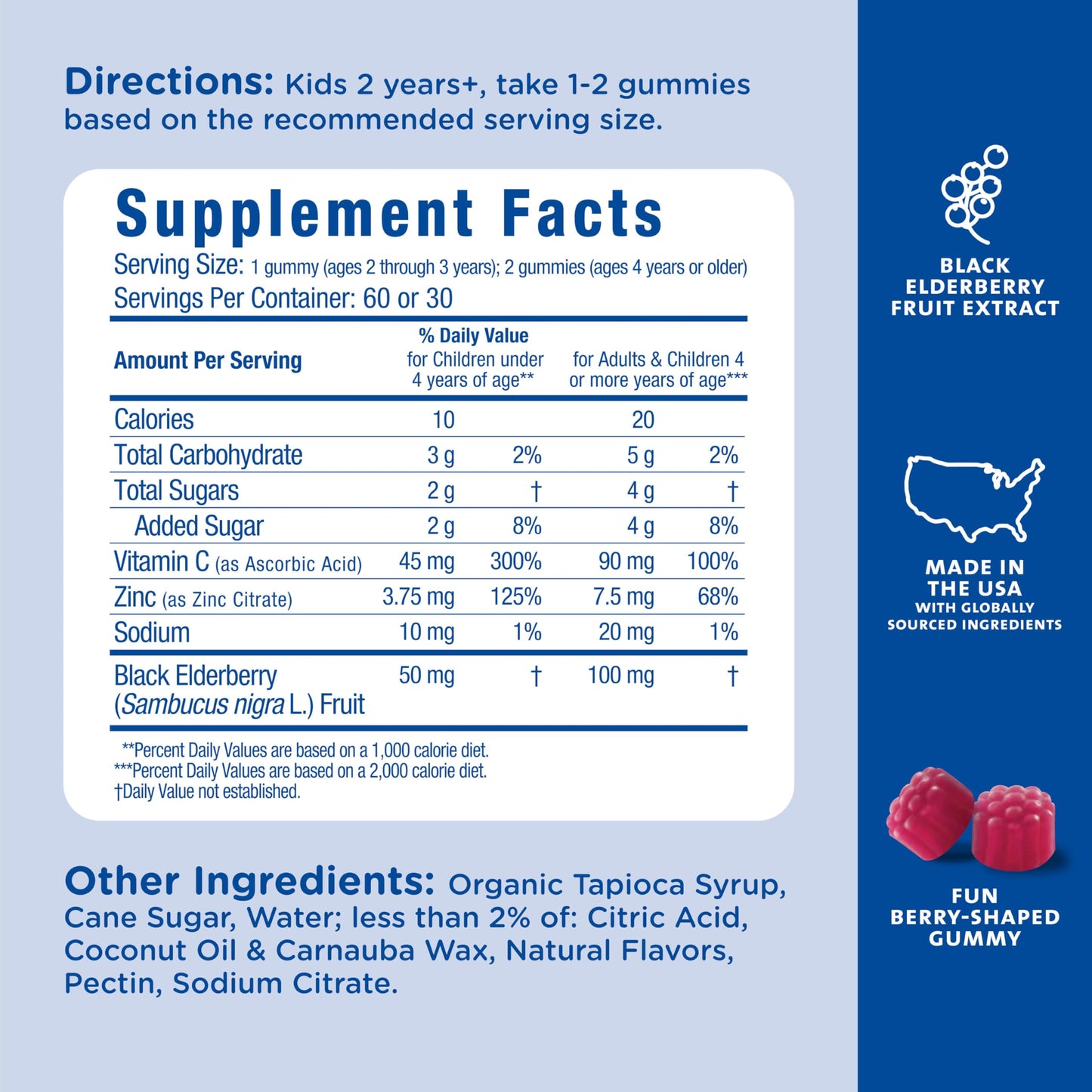 Mommy's Bliss Organic Elderberry Syrup & Immunity Boost With Vitamins, Prebiotics & Echinacea for Kids & Adults 1 yr+, 3 Fl Oz