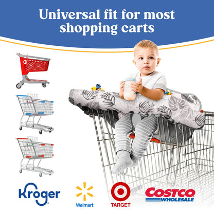 Shopping Cart Cover for Baby PILLANI, High Chair Cover for Restaurant Seat, Grocery Cart Cover for Baby Girl and Boy, Cotton Buggy Covers for Babies, Toddler Shopping Cart Cover