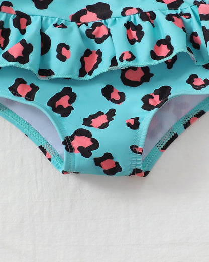 Mioglrie Baby Infant Swimsuit Girl Toddler Bathing Suit Girl Summer Beach Bikini Tankini Swimwear Hat 3-24 Months 2t-5t
