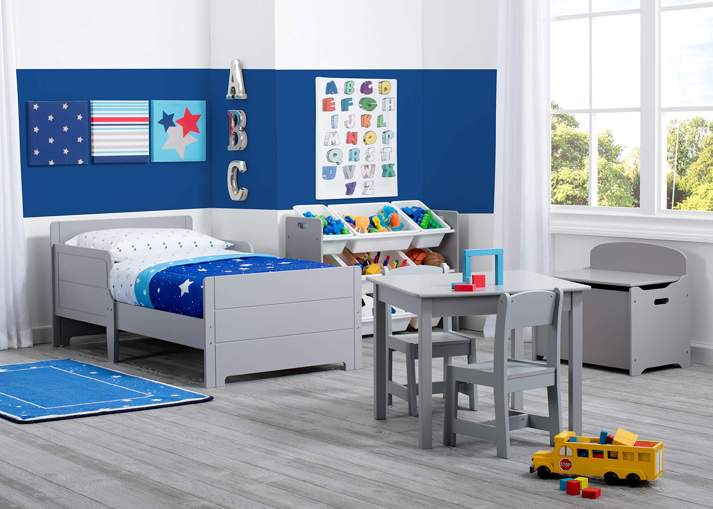 Delta Children MySize Kids Wood Table and Chair Set (2 Chairs Included) - Ideal for Arts & Crafts, Snack Time, & More - Greenguard Gold Certified, Bianca White, 3 Piece Set