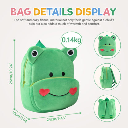 MICHLEY Toddler Backpack Plush Animal SchoolBag Cartoon Girls Travel Bag Mini Baby Daypack for Kids Kindergarten Pre School Bags, Cow