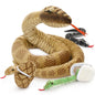 MorisMos Snake Stuffed Animals Plush Toy 120 Inch Giant Snake Plush with Babies Stuffed Snake Toys for Kids Plush Party Decorations Favors Prank Props, 4 Snake Babies, 3 Snake Eggs
