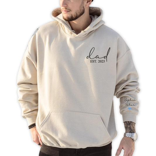 Personalized Embroidered Dad Sweatshirt with Kid Names, Gift for Father, Dad Hoodie Sweater 2
