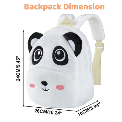 MICHLEY Toddler Backpack Plush Animal SchoolBag Cartoon Girls Travel Bag Mini Baby Daypack for Kids Kindergarten Pre School Bags, Cow