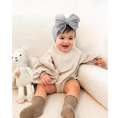 Niceye Handmade Baby Headbands Soft Stretchy Nylon Hair Bands with Bows for Newborn Infant Baby Toddler Girls- Pack of 6