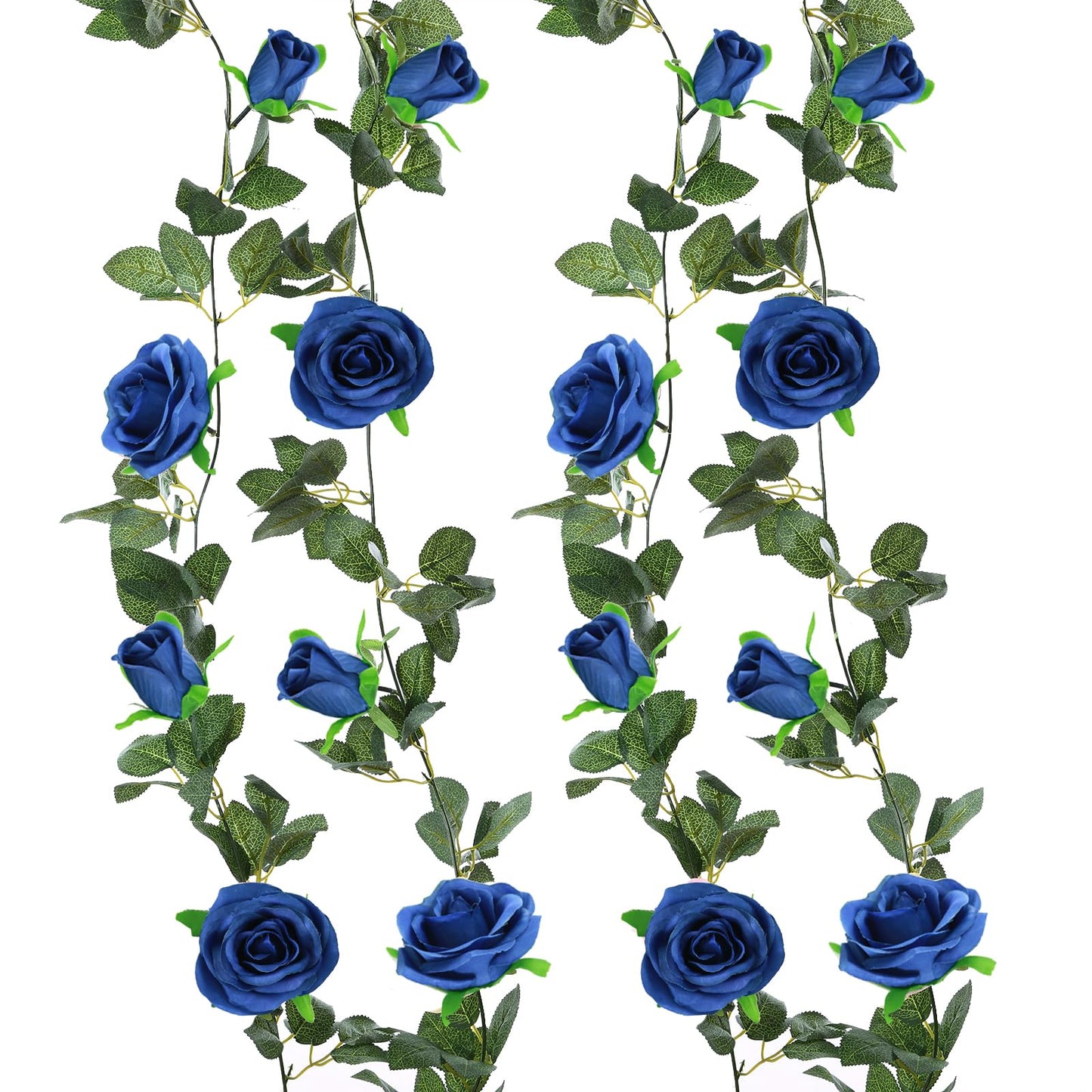 Felice Arts 2 Pack Pink Artificial Rose Garland Each 6.5FT Fake Rose Vine Hanging Floral Garland for Wedding Flowers Table Centerpiece Arrangement Baby Shower Decor