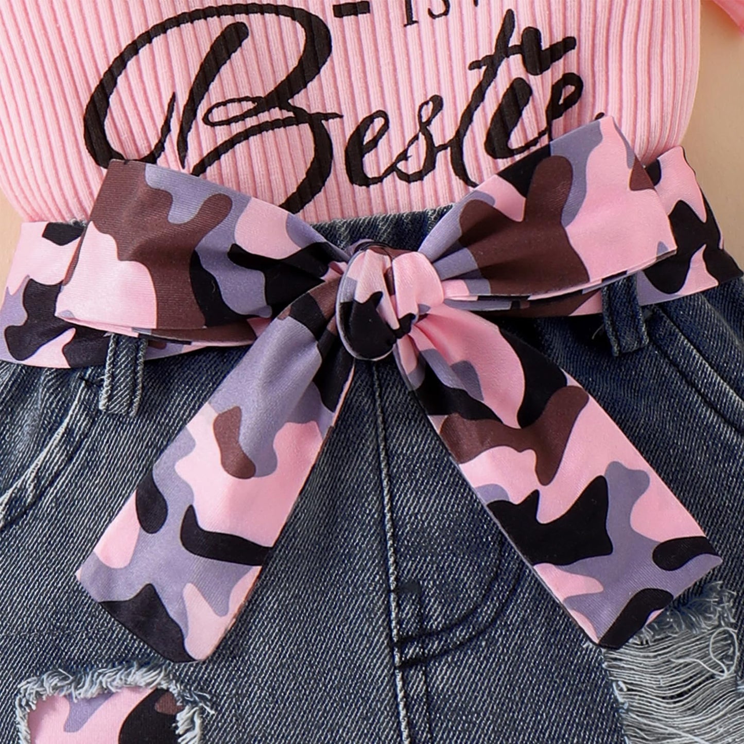 Baby Girl Clothes Newborn Romper Ruffle Sleeve Short Jeans Skirt with Headband Infant Outfits Set 0-18 Months