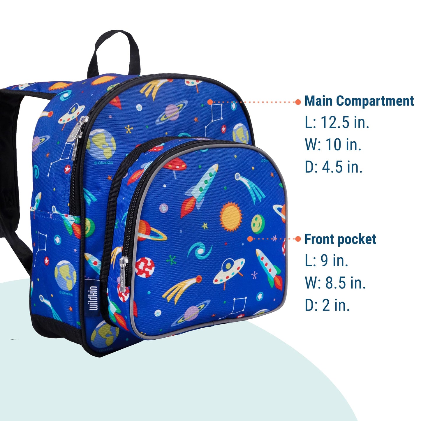 Wildkin 12-inch Kids Backpack – Padded, Adjustable, Ideal for Daycare & Travel - Trains, Planes, and Trucks