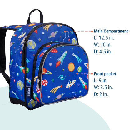 Wildkin 12-inch Kids Backpack – Padded, Adjustable, Ideal for Daycare & Travel - Trains, Planes, and Trucks