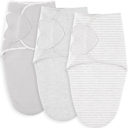 Susurration Swaddles for Newborns, 100% Cotton Baby Swaddle Sleep Sack, with Adjustable Velcro, Breathable and Durable Unisex Swaddle Sleep Sack, 3 Pack